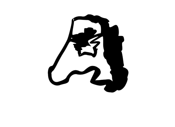 Cheesy Gooey Melting Mono Letter SVG a: In Practice