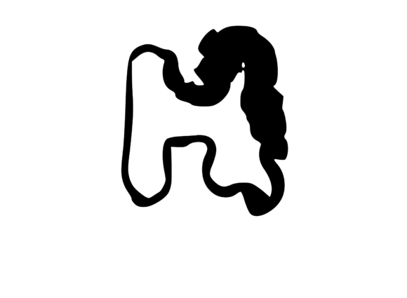 Cheesy Gooey Melting Mono Letter SVG H