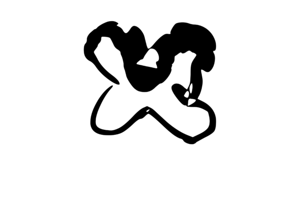 Cheesy Gooey Melting Mono Letter SVG X