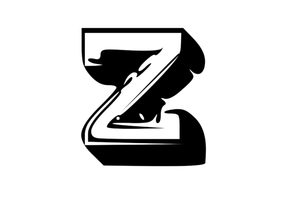 Fun Whacky Playful Mono Letter Z V.2 – A Designer's Take on Real Embroidery Use