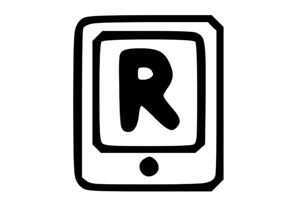 Mobile Tablet Device Mono Letter R