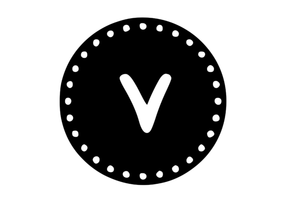 Mono Minted Gold Coin Letter SVG V