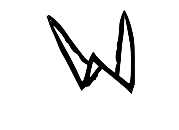 Rough Urban Zine Skater Mono Letter W