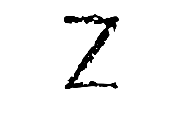 Scratched Mono Textured Z – Embroidery Project Test