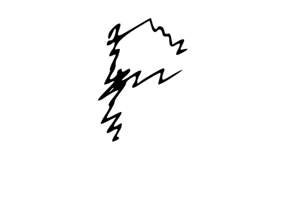 Zapped Comic Shocked Mono Letters P: Real Talk for Embroidery